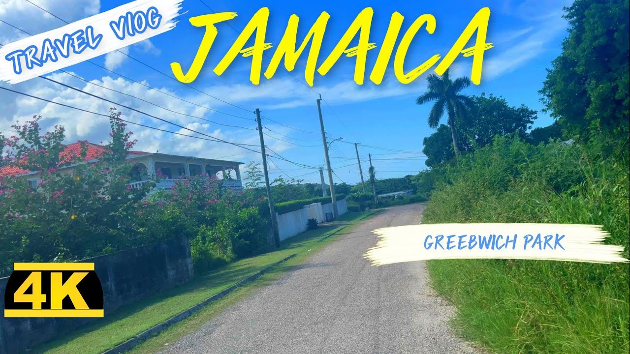 Rich Neighborhood Walk in Jamaica, Relaxing Green 4k HDR Walking Tour