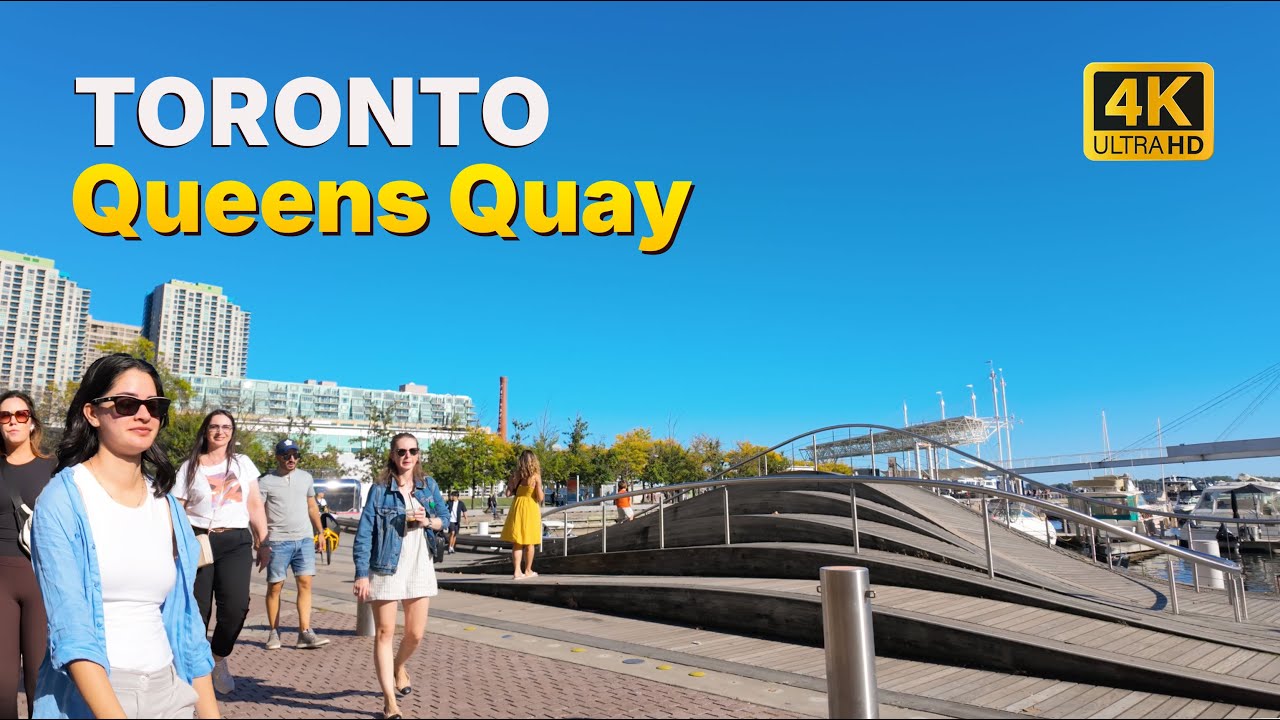 Queens Quay Toronto Walk | 4K Lake Ontario & Waterfront Views