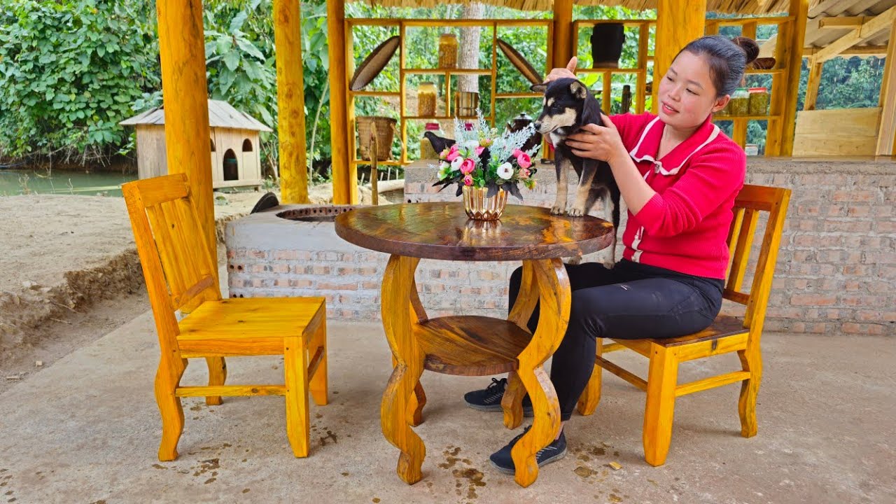 How to make Wooden Tables and Chairs 2024 - Wooden furniture design | Build a farm