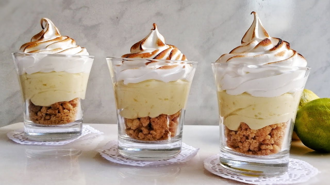 كؤوس موس الليمون بالمورانغ / verrine façon tarte au citron
