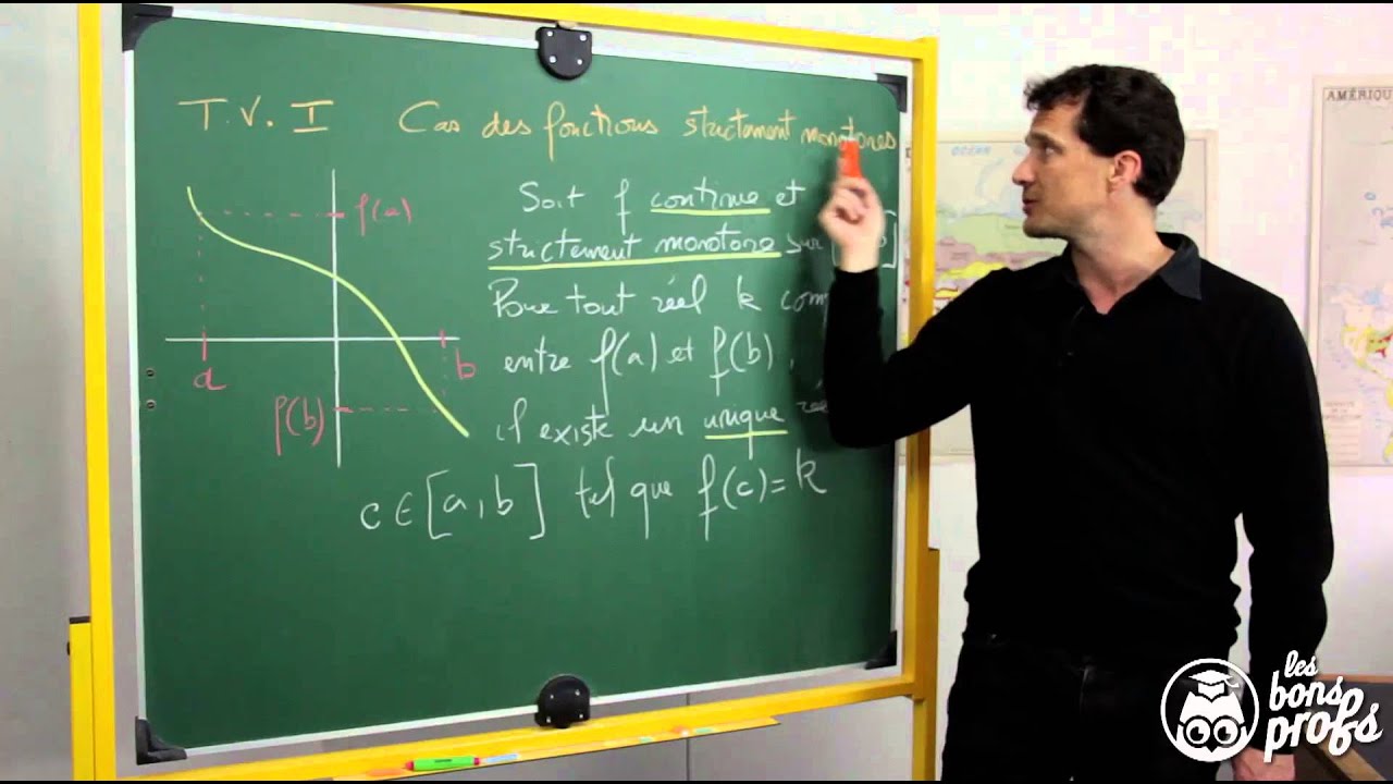 Théorème des valeurs intermédiaires - Le rappel de cours - Maths terminale - Les Bons Profs