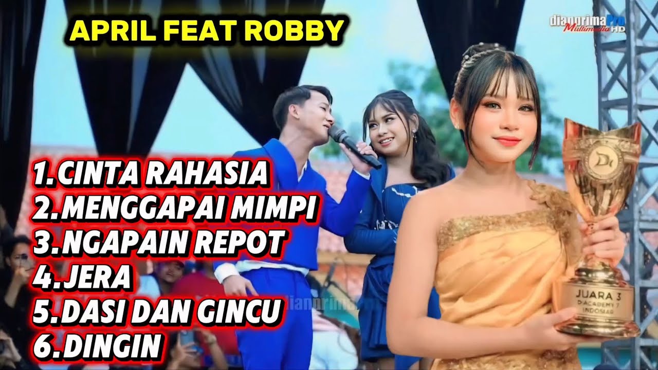 APRIL CIREBON FEAT ROBBY DANGDUT ACADEMY 7 CINTA RAHASIA - MENGGAPAI MIMPI 