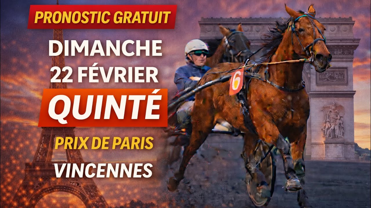 Comment Gagner aux courses ? Prono Quinté Dimanche 22 Février Vincennes Prix de Paris +1 mois offert