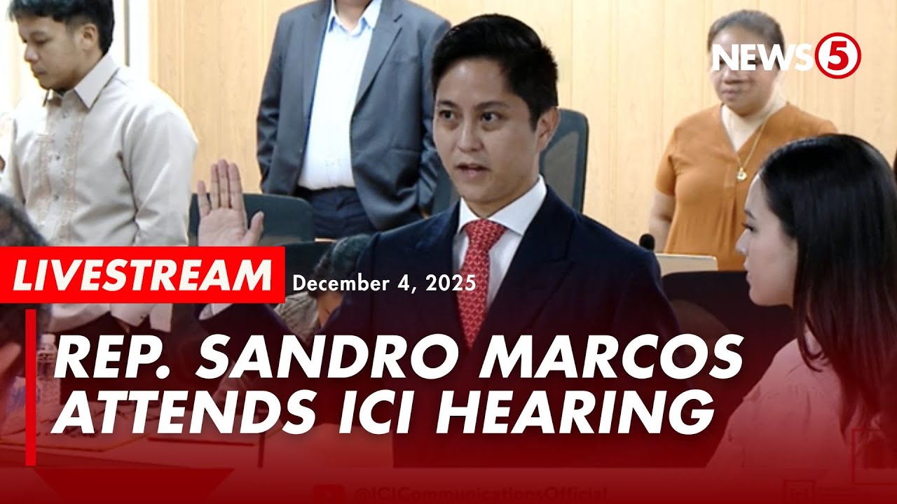 LIVE | Rep. Sandro Marcos attends Independent Commission for Infrastructure hearing