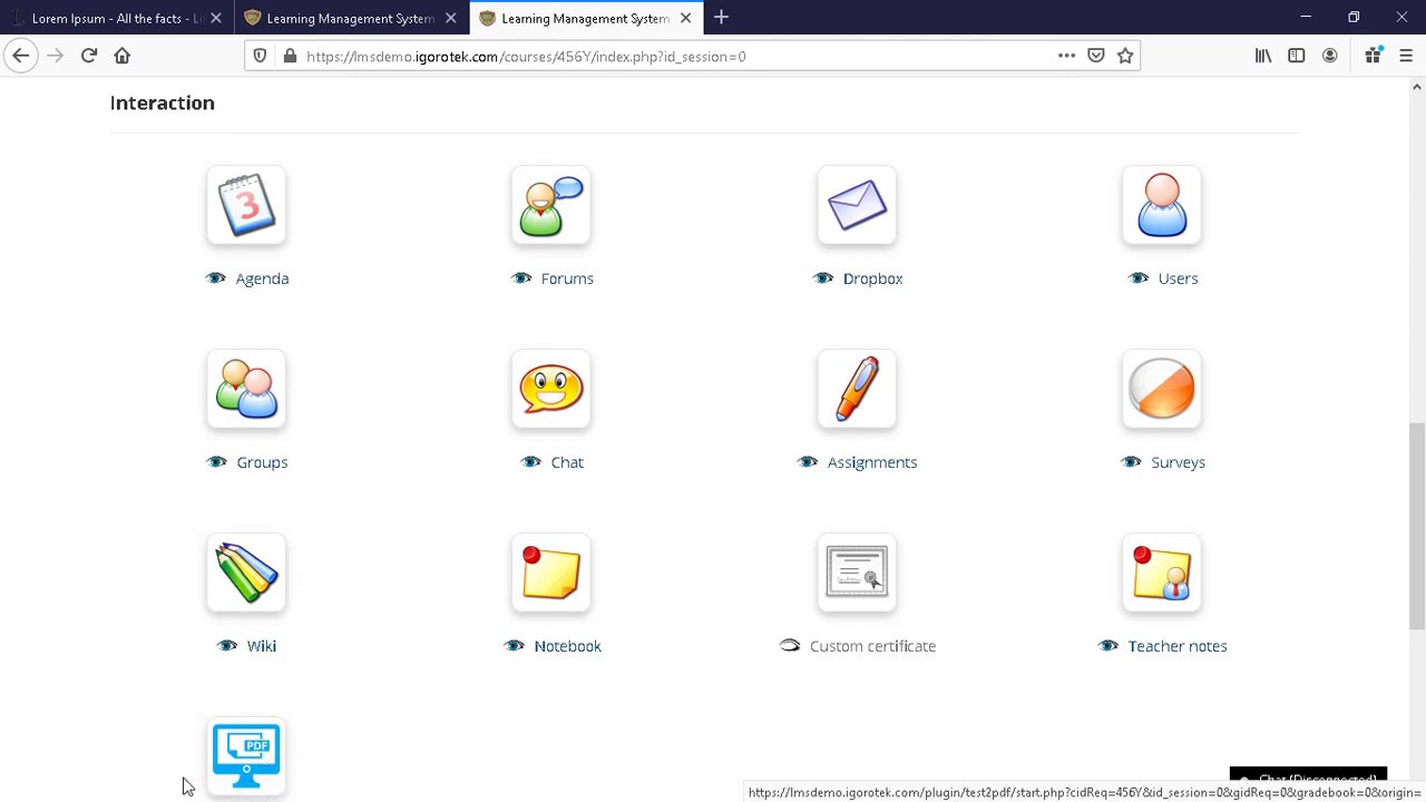 Overview of the Interaction Tools of Igorotek LMS