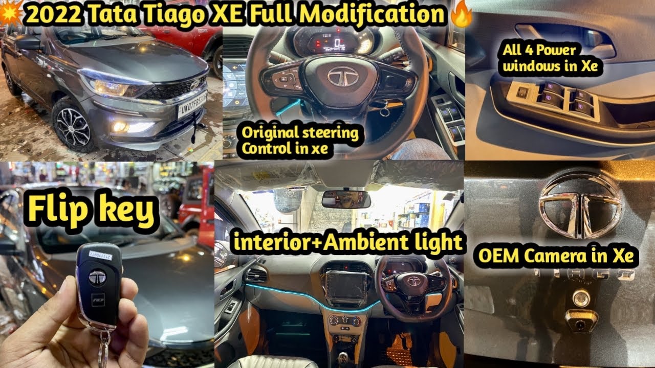 💥 2022 Tata tiago Xe (Base) To XZ(Top) Full Modification🔥 Tiago modified🔥 2022 tiago🔥 Tata Tiago