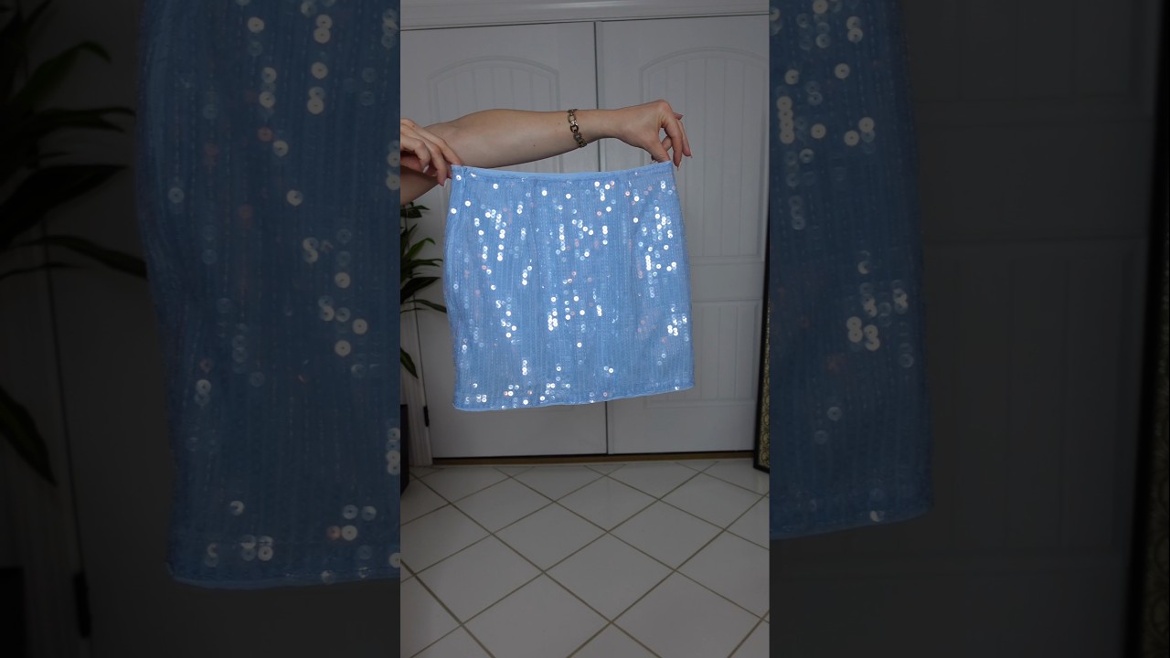Blue Sequin Mini Skirt ✨️ Outfit Reveal