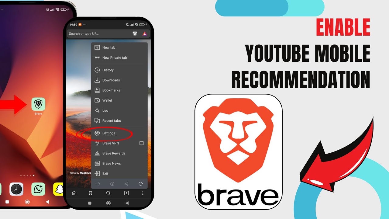 Включение рекомендаций YouTube для мобильных устройств в браузере Brave. | Простое руководство. |...