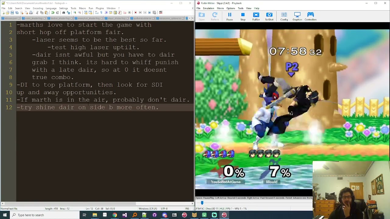 Fiction Melee Self-Study Session - Falco vs Marth
