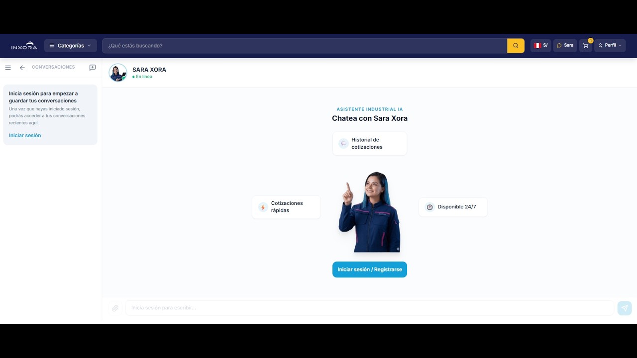 &iquest;C&oacute;mo funciona Sara Xora Tu asistente con IA de compras industriales | INXORA