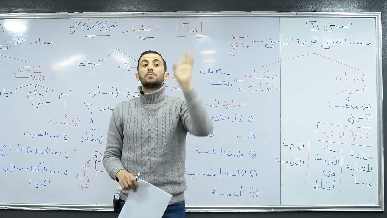 الفصل التاسع والعاشر (الإدارة المالية)