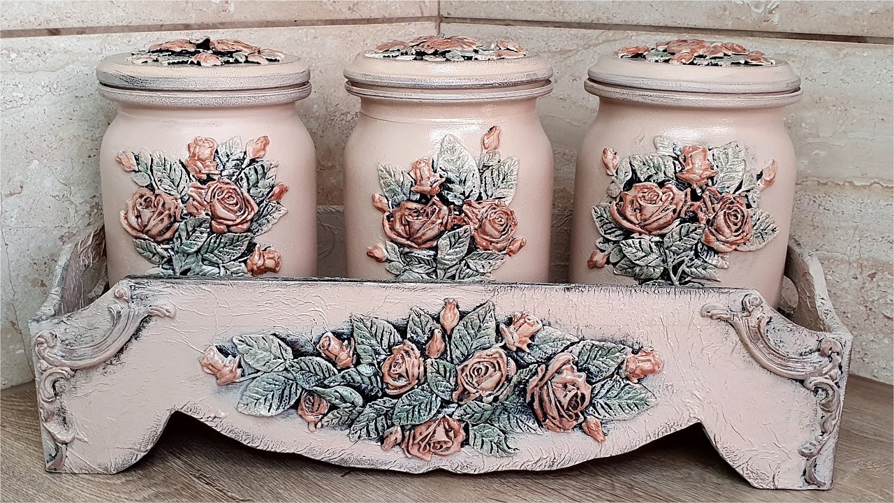 Very beautiful Glass jars Decor / Kitchen decoration idea