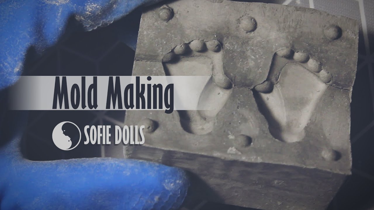 Mold Making. Plaster molds for porcelain doll casting