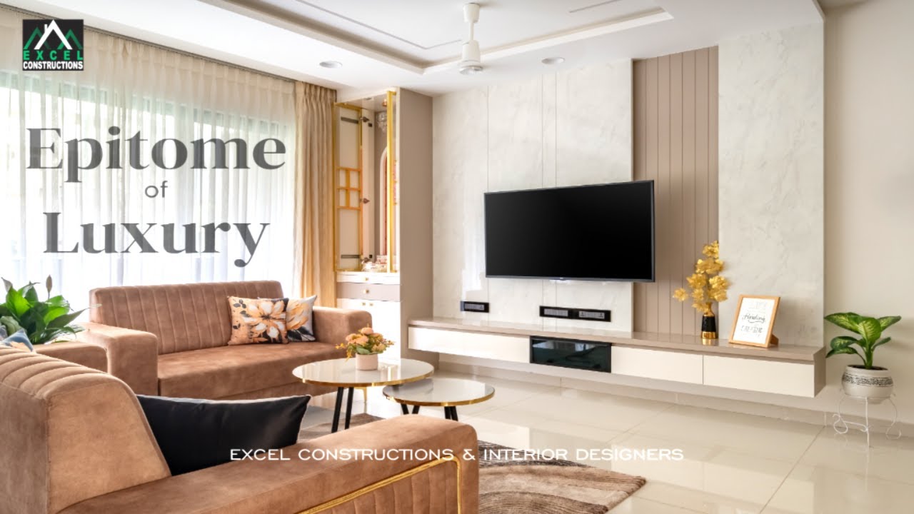 Epitome of Luxury I 3BHK Interior Design in Pune | Paranjape Broadway, Wakad |  Pastel-Themed Home