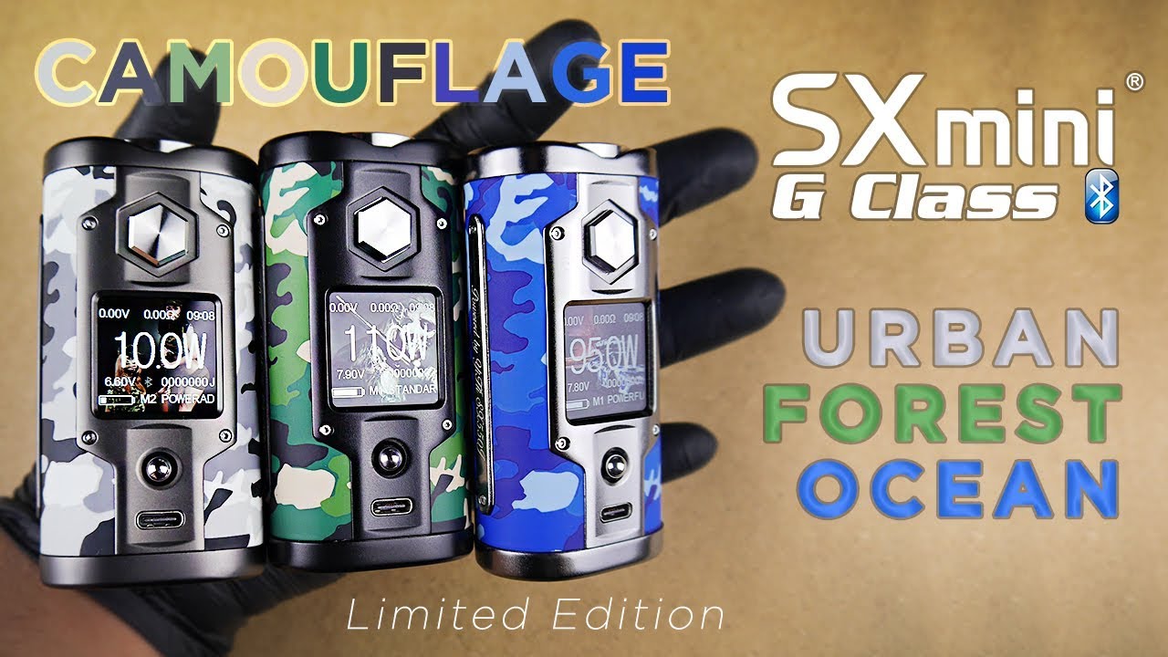 SXmini G Class - Camouflage Limited Edition (URBAN/FOREST/OCEAN) + UPDATE - YiHi - Vaping Unboxed