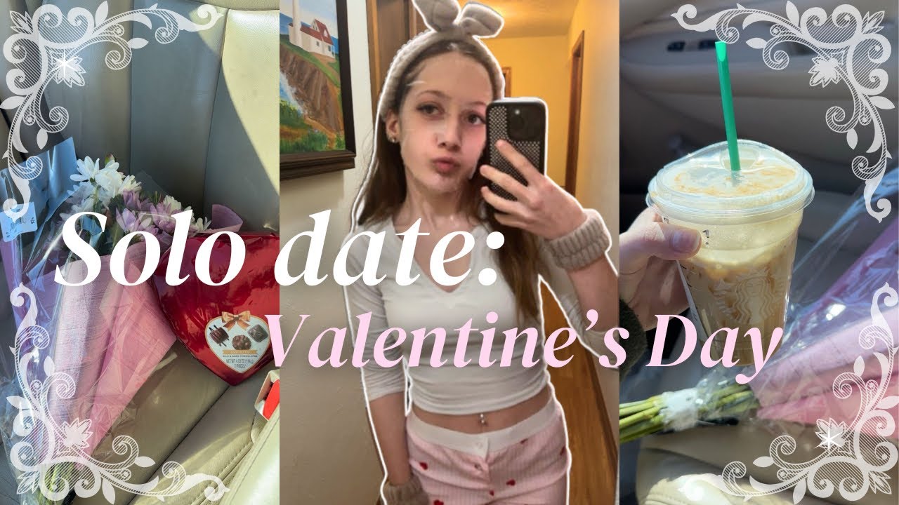ADIML: Spending Valentine’s Day Alone 💌 | Solo date (Self Love + Treating Myself)
