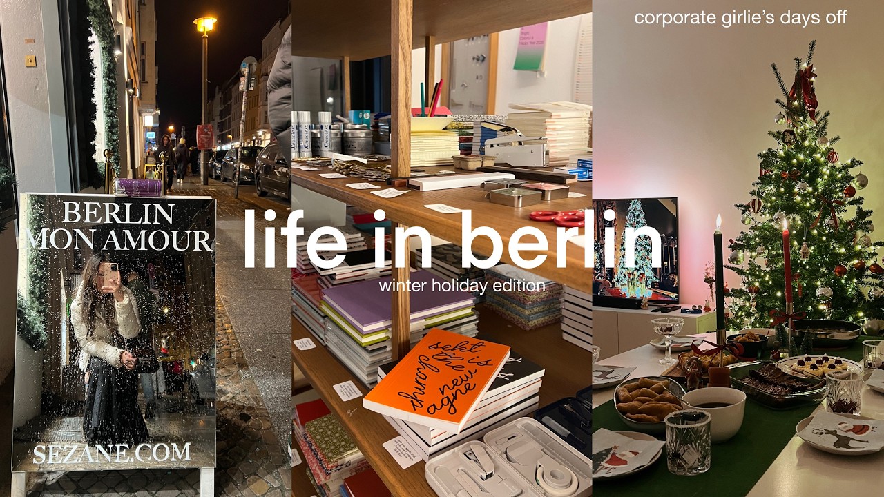 cozy winter days in berlin | corporate girlie holiday, 2025 journal, iceskating & lots of good food