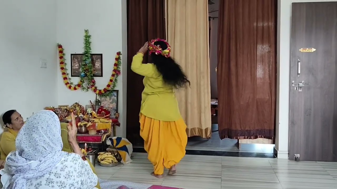 @कृष्ण जी के भजन पर #बहन ने बहुत बढ़िया# डांस किया#