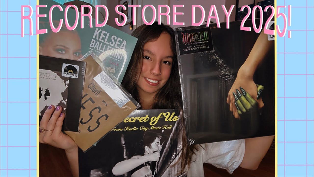 RECORD STORE DAY 2025!! (Vlog + Haul)🎀🫧💐
