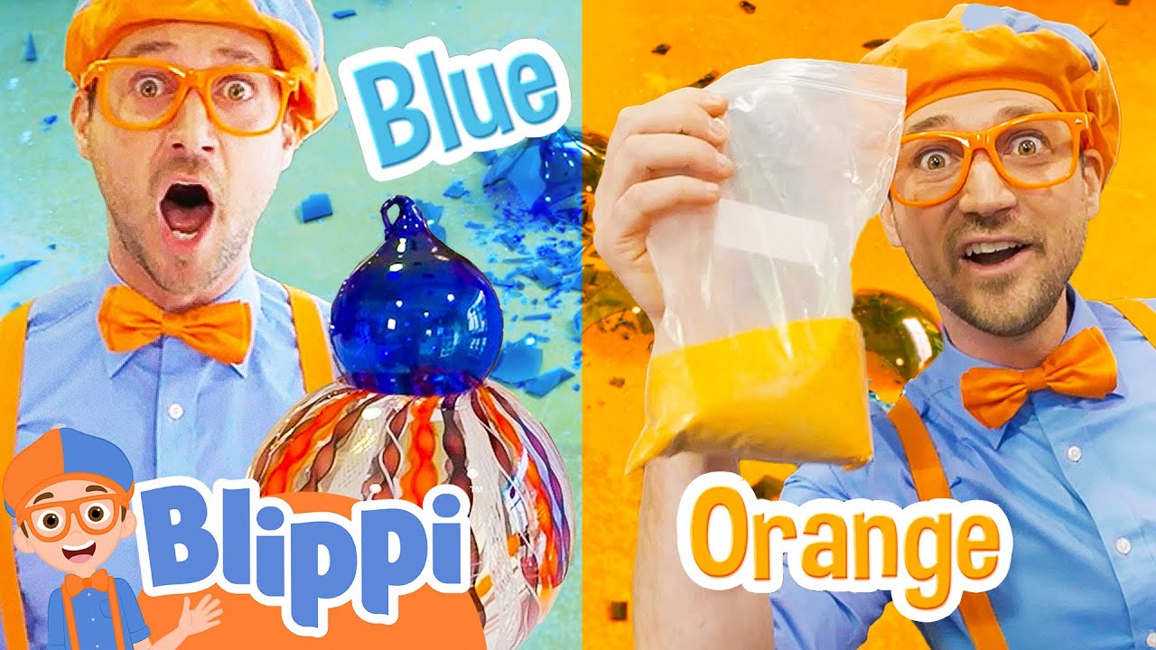 Blippi Learns about Colors and Glass Blowing! Arts and Crafts for Kids
