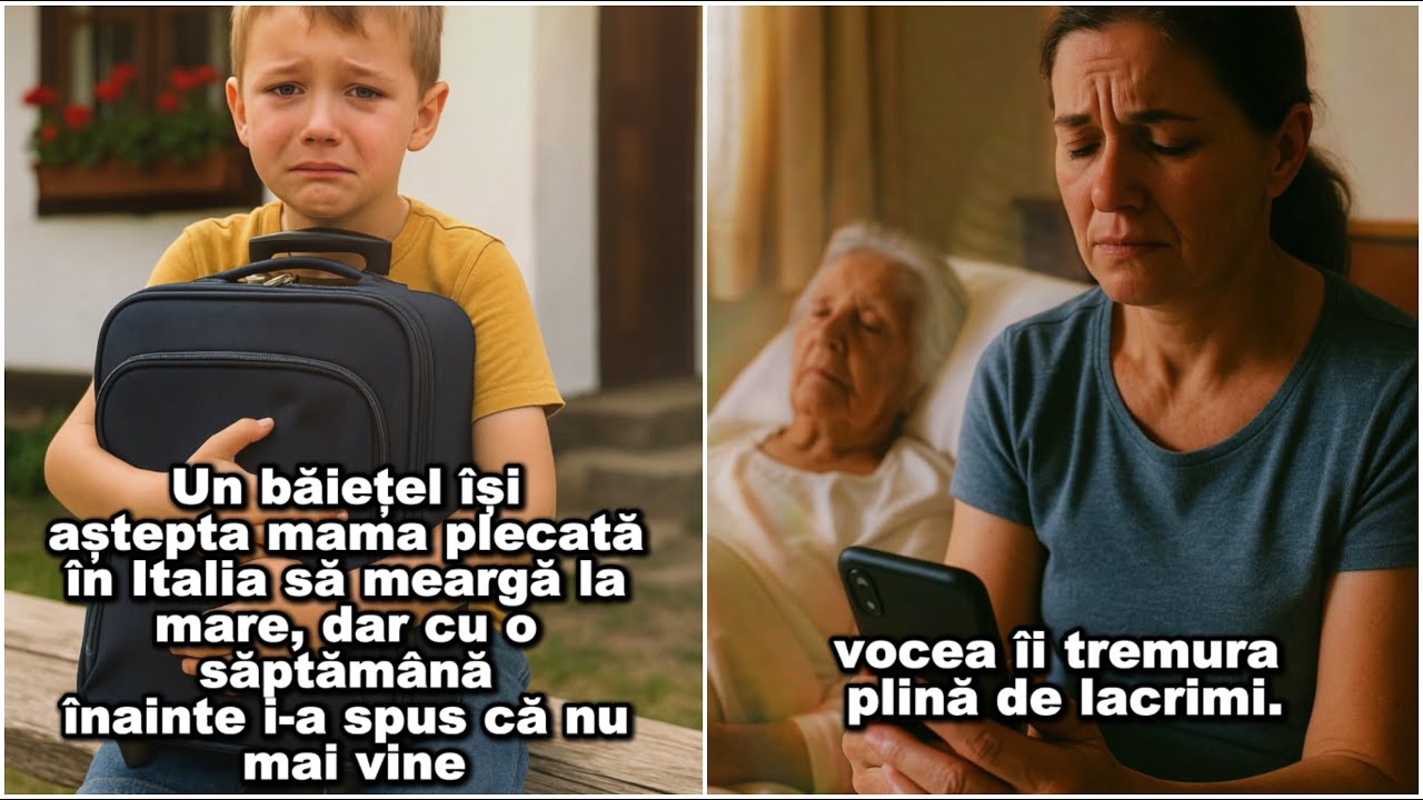 Un băiețel își aștepta mama plecată în Italia să meargă la mare… dar telefonul a sunat