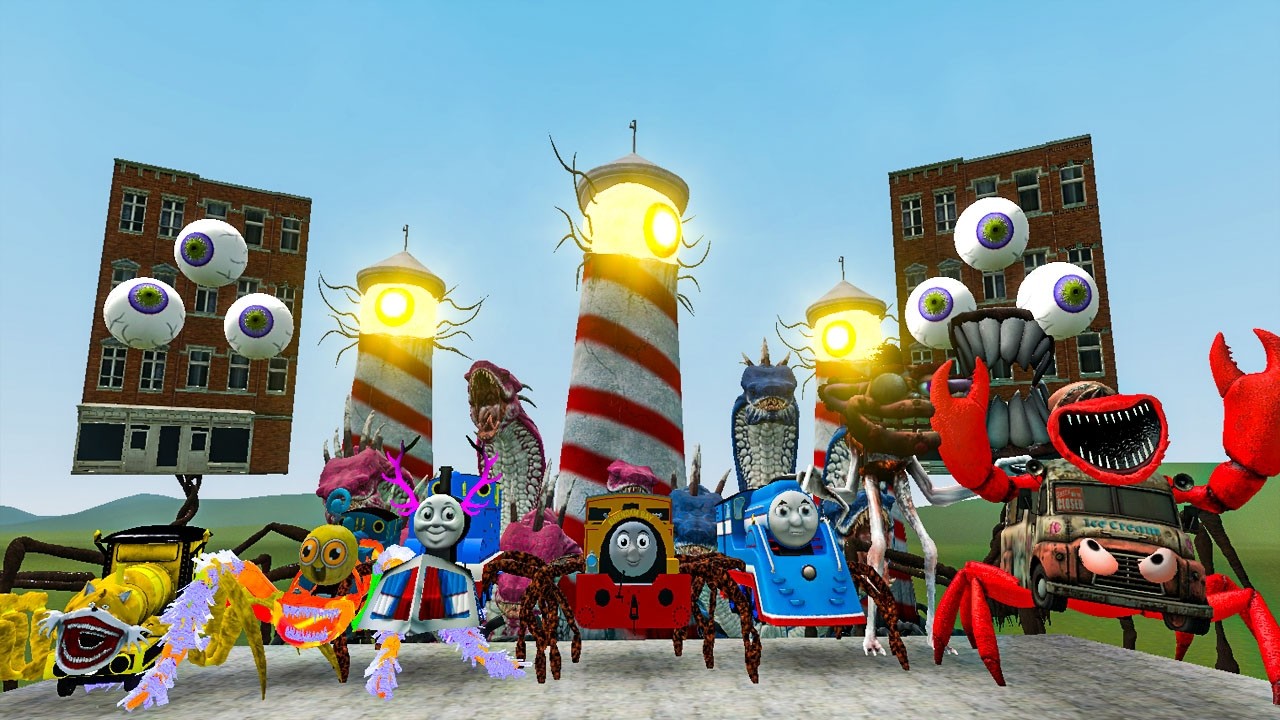 NEW ALL CURSED THOMAS AND FRIENDS FAMILY  in Garry's Mod!