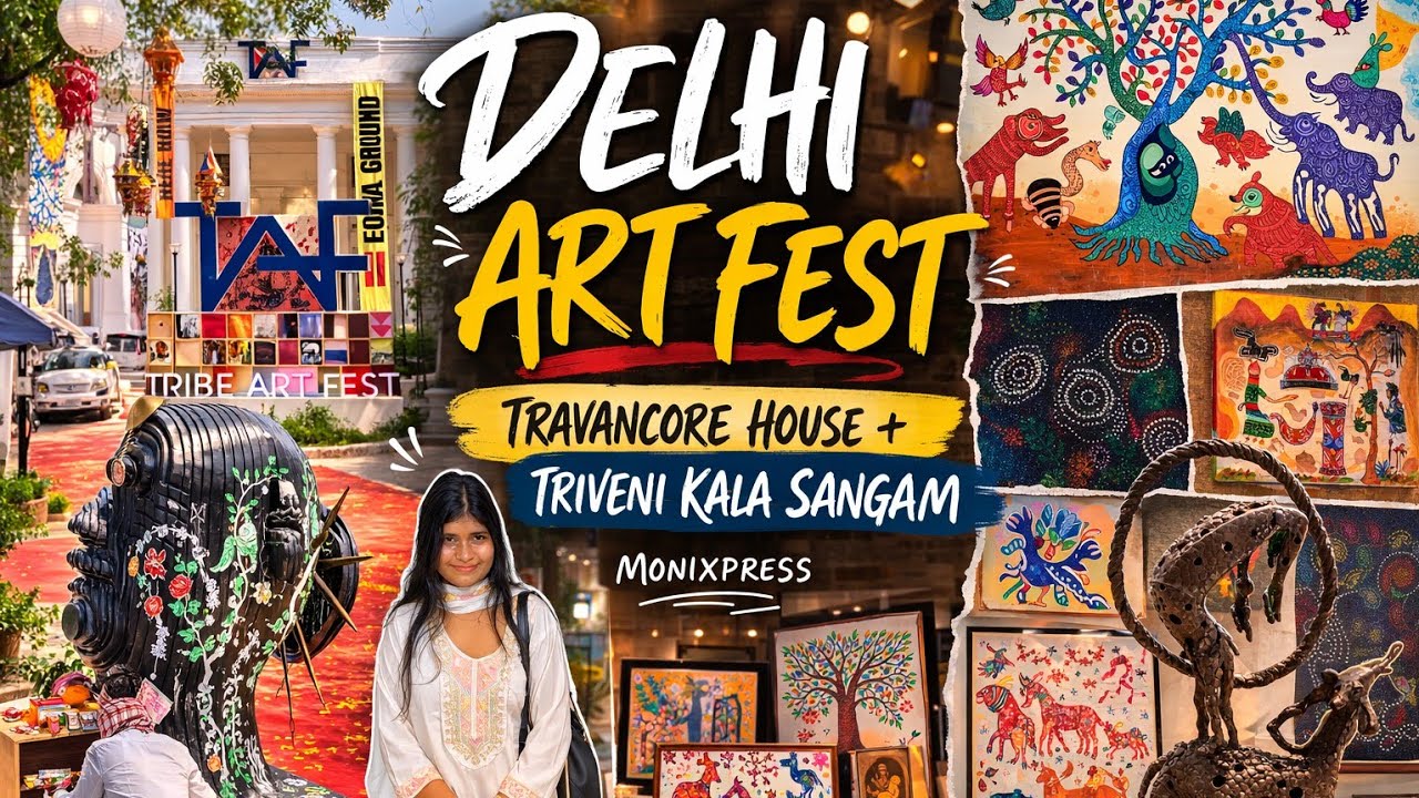 Delhi Art Day 🎨 | Tribal Art Fest + Triveni Kala Sangam Explore