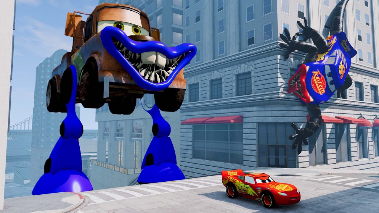 Live Epic battle between Lightning McQueen Eater Giant Bot VS Thomas.exe |BeamNG.Drive