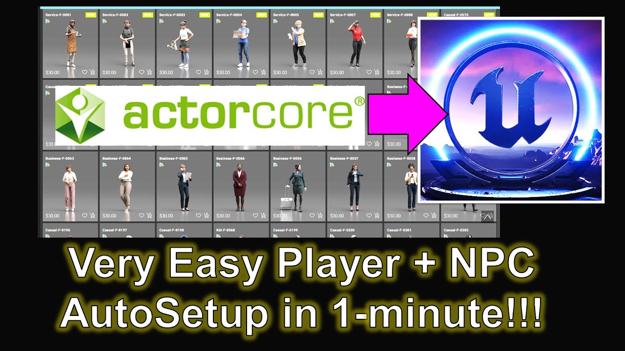 ActorCore для Unreal Engine 5.7: аватар игрока + NPC с простой настройкой! #ue5 #unrealengine #ac...