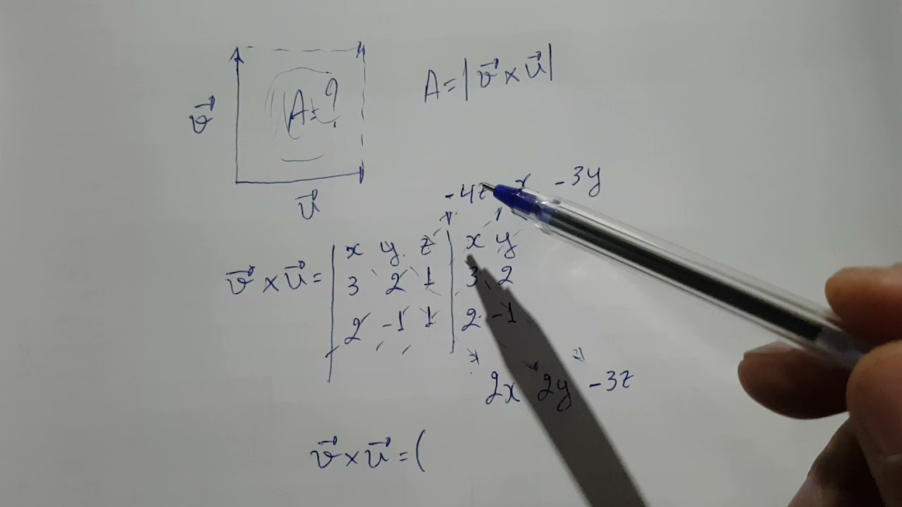 Calcular a área do paralelogramo por produto vetorial