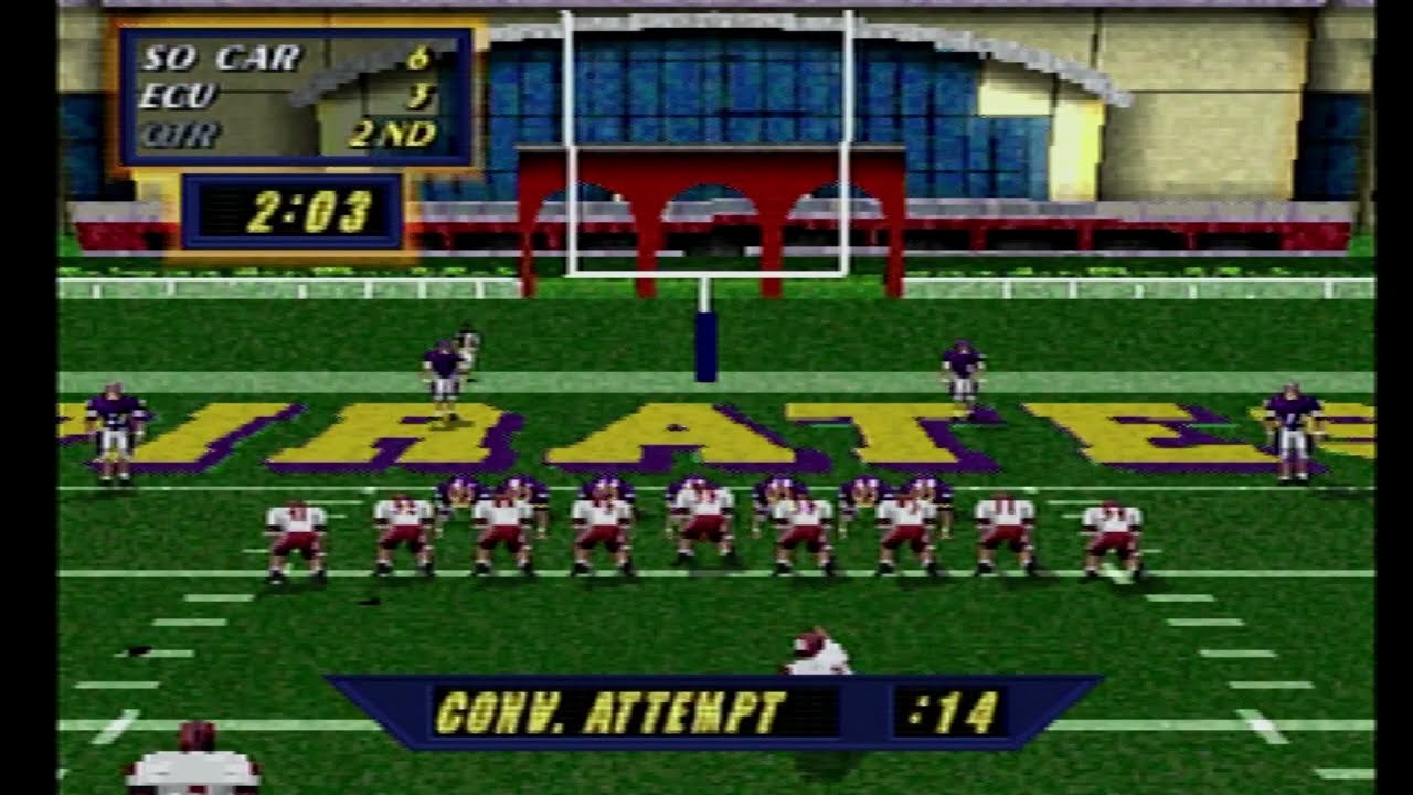 NCAA Football '98 (Simulation Season Mode - South Carolina 1-1 vs East Carolina 0-2)
