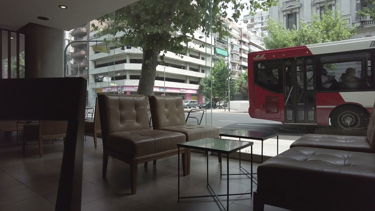 Buenos Aires, Argentina - Recoleta - Starbucks Cafe Street View - FHD - 60FPS - Real footage.