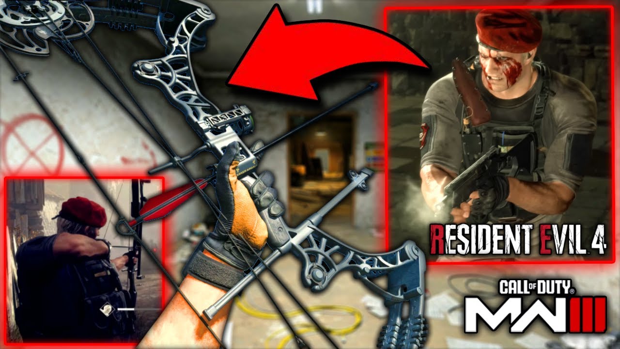 Krauser Explosive Bow and TMP Loadout from Resident Evil 4 Remake - Modern Warfare 3 Gameplay