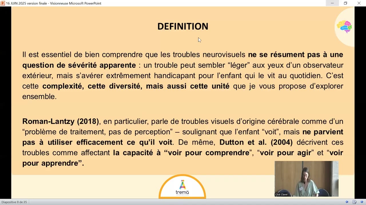 INTRODUCTION JOURNEE TROUBLE NEUROVISUELS JEANNE COUSIN ET CLOE CLAVEL