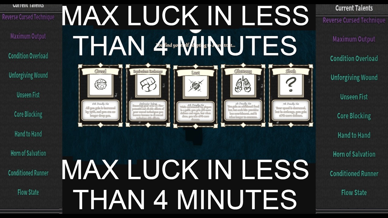 HOW TO GET MAX LUCK | Jujutsu Lineage