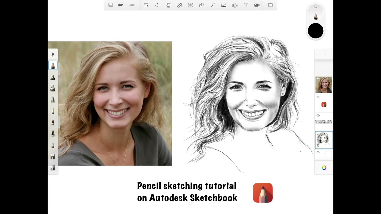 How to Use Pencils in Autodesk Sketchbook (Sketching Tutorial)