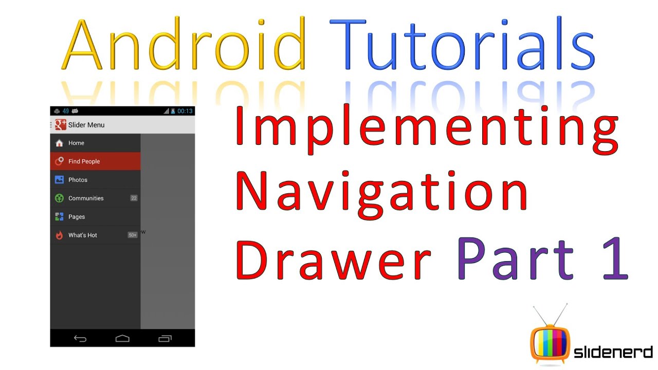 144 Android Navigation Drawer Tutorial Part 1 |