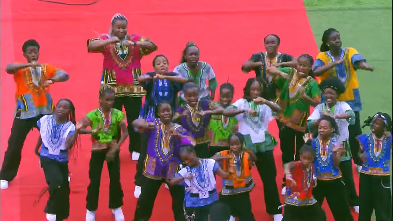 Afronitaa & Afro Star Kids Academy St0rm Legon Stadium with Massive 🔥 Dance Performance at CAF U-15