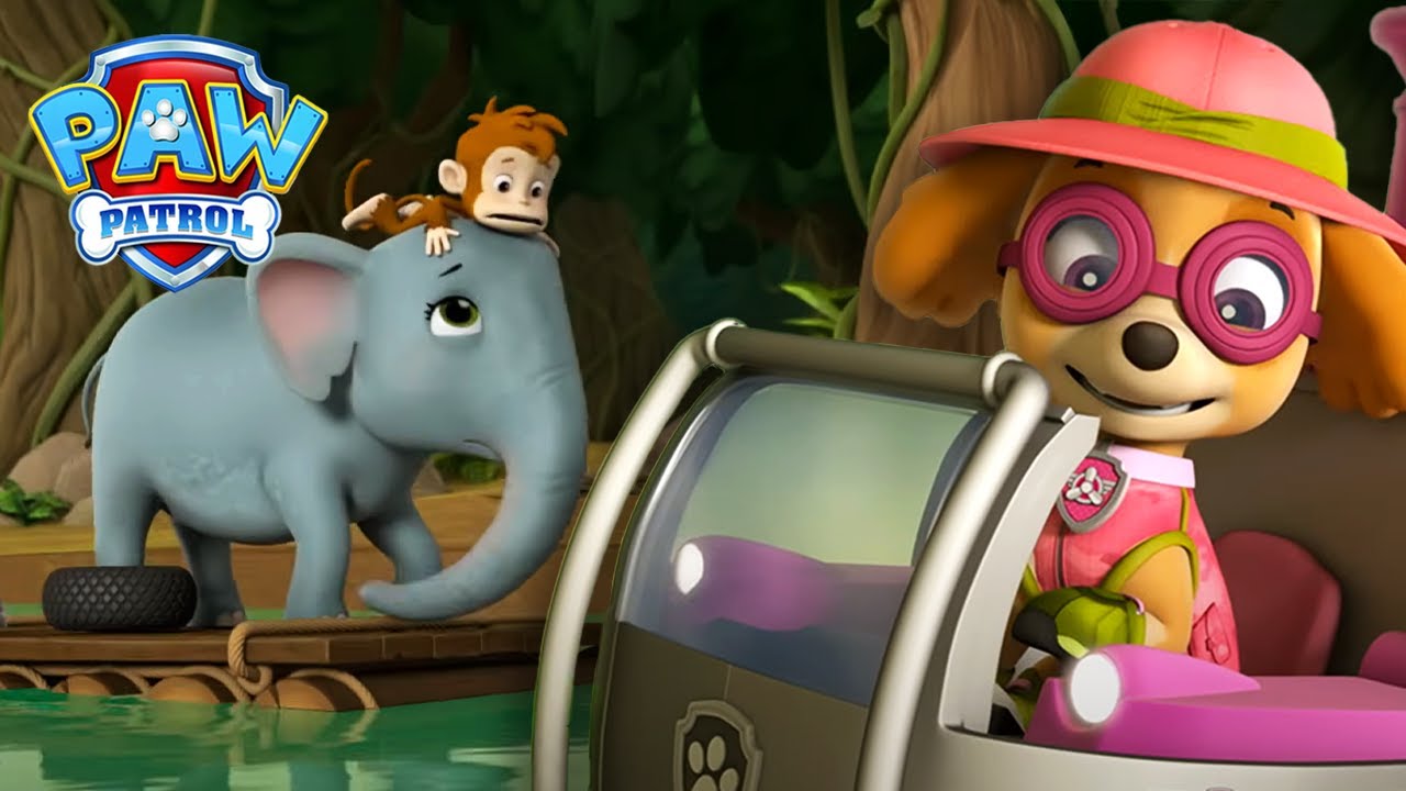 Een eng geluid maakt de olifanten bang! | PAW Patrol Nederlands