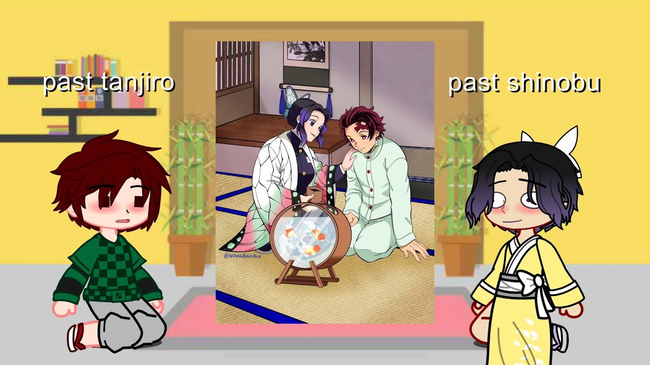 Past tanjiro and shinobu react to their future || demon slayer || Gacha Club
