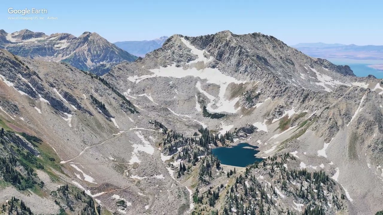 5 Minute Flyover - Utah - Point of the Mountain to Snowbird Hidden Peak