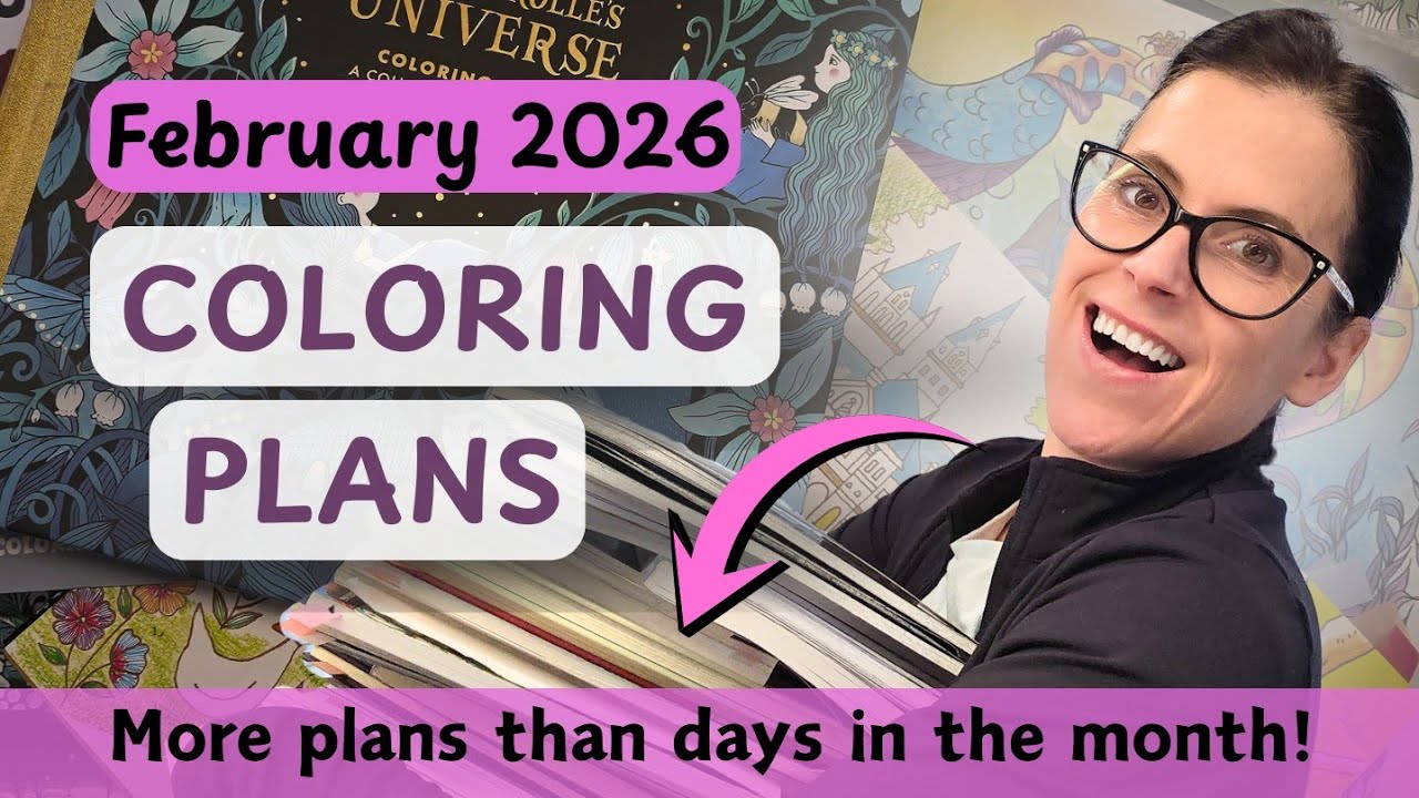I Have TOO MANY Coloring Books for February | Adult Coloring