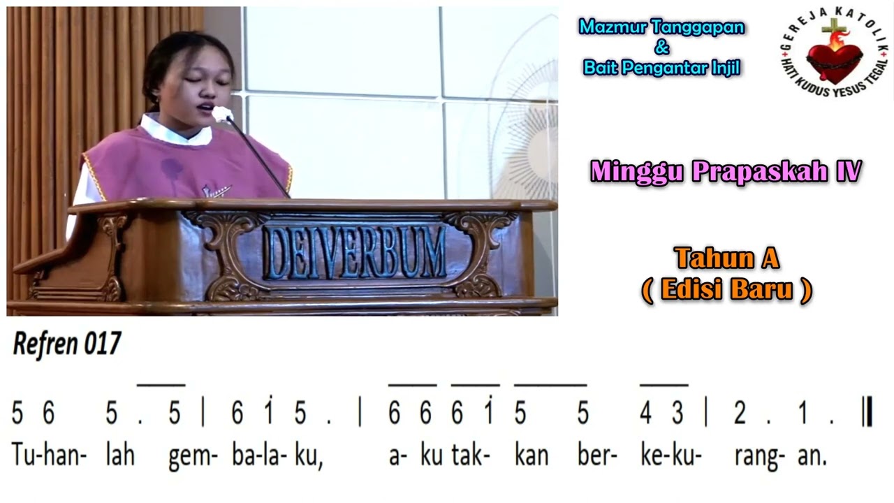 Mazmur Tanggapan & BPI (Baru) | Minggu Prapaskah IV (A) | 15 Maret 2026