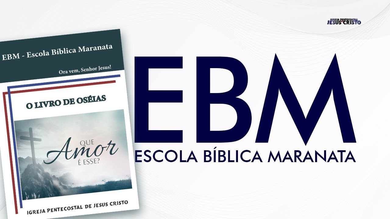 EBM | ESCOLA BÍBLICA MARANATA | EBD | 26/01/2025 | DOMINGO | @IPJCOFICIAL