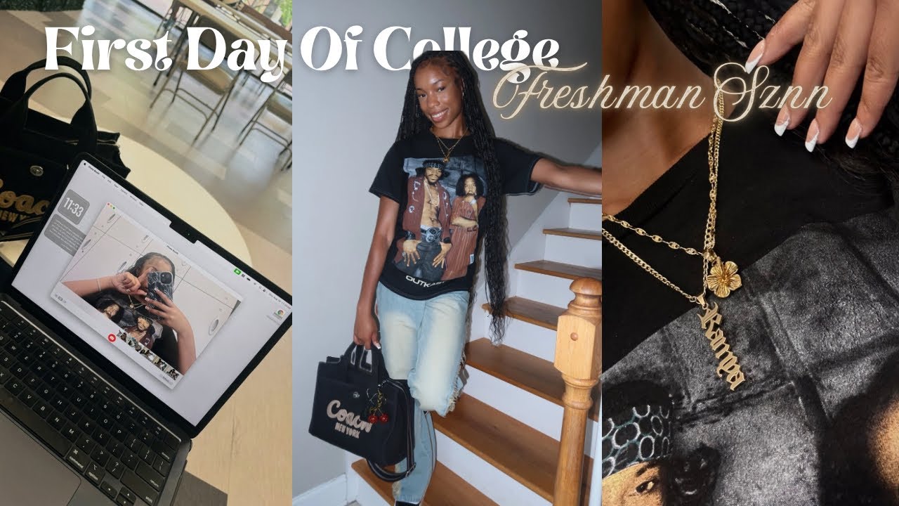 GRWM: First Day of College + vlog | freshman sznn