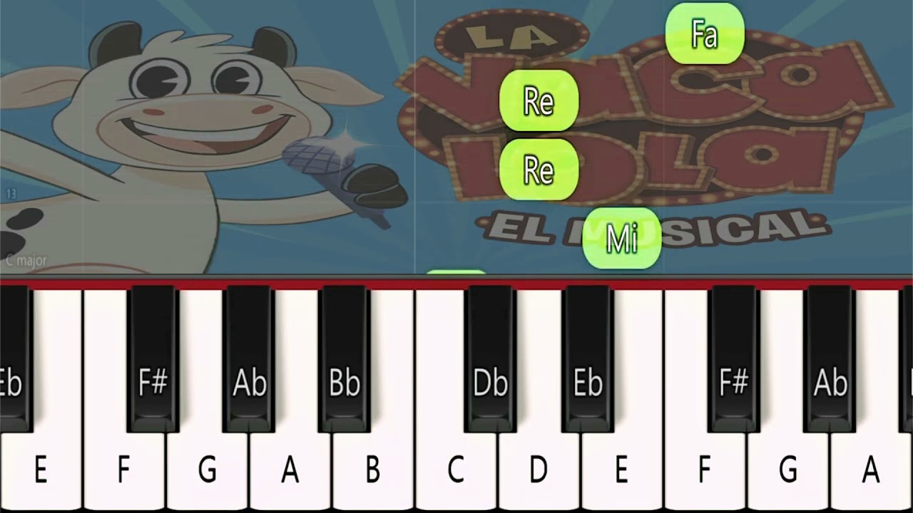 La vaca lola tutorial para teclado fácil