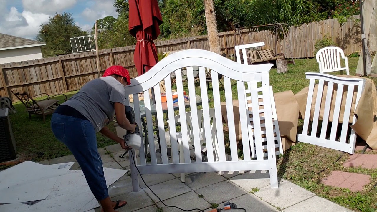 DIY HOW TO PAINT A BABY CRIB SAFE AND PROPERLY | sharing a nursery with a baby / nursery on a budget
