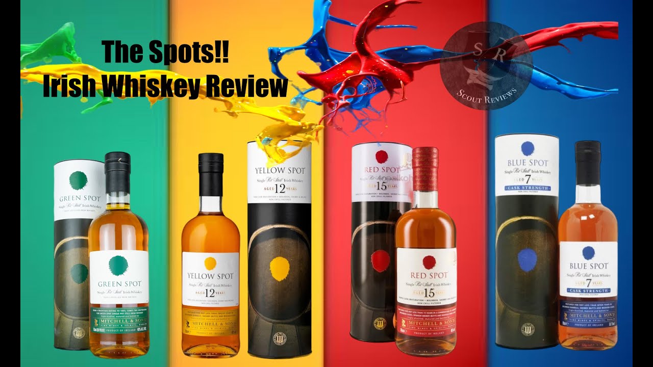 The Spot Review, Irish Whiskey. Green Spot, Yellow Spot, Red Spot and Blue Spot.