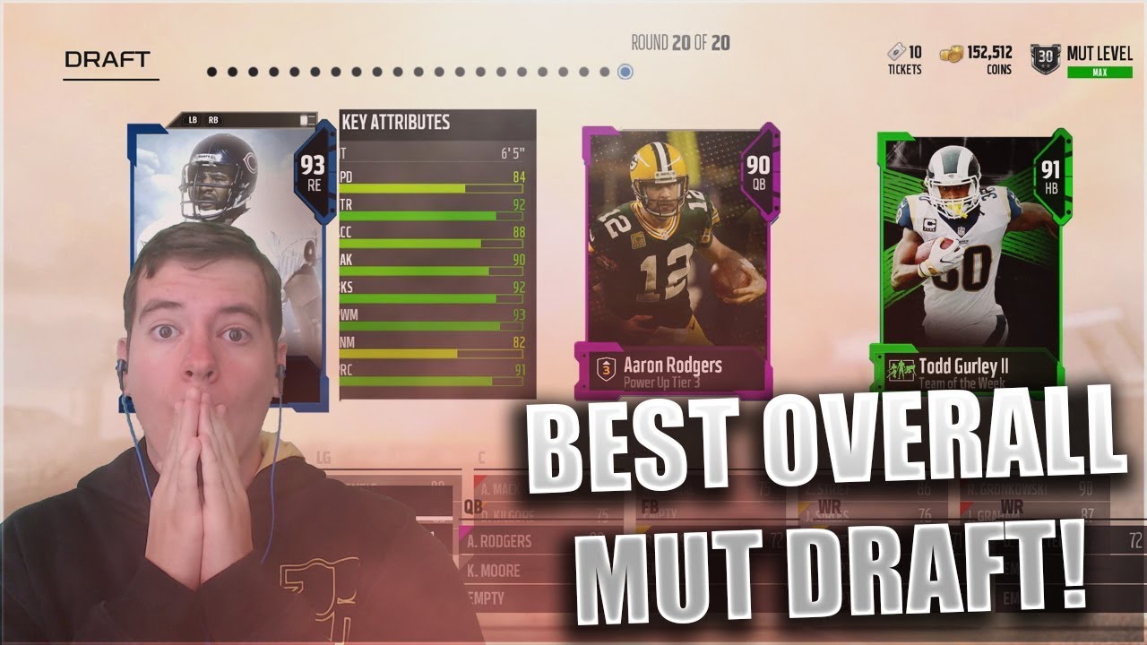 BEST OVERALL MUT DRAFT CHALLENGE! BEST RUN GAME DRAFTED ?! - Madden Ultimate Team 18