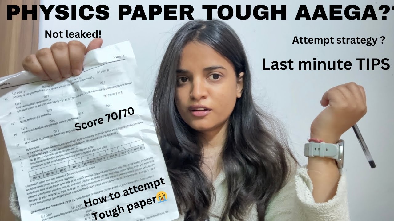 CBSE Physics Tough paper? Last minute tips & strategy How to attempt😱PHYSICS in 1 day BOARDS CLASS12